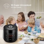 10-Cup (Uncooked) Pressure Rice Cooker | 12 Menu Options: Quinoa, Scorched Rice, GABA/Brown Rice, Multi-Grain & More, Voice Guide, Made in Korea | Black