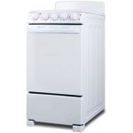 RE203W 20" Electric Range, 4 Coil Elements, White, 2.3 Cuft Oven Capacity, on Indicator Lights for Oven and Elements